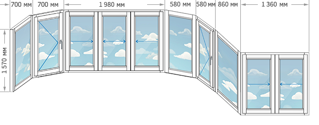 Цены на алюминиевое остекление балконов и лоджий в домах серии П-3М