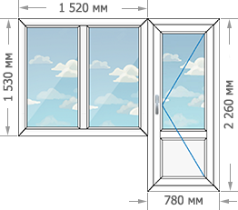 Цены на пластиковые окна ПВХ в домах серии 1-511/5 размером 2300x2260