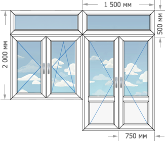 Цены на пластиковые окна ПВХ в домах серии Сталинка размером 2800x2200