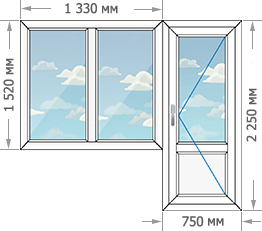 Цены на пластиковые окна ПВХ в домах серии 1605-АМ/12 размером 2080x2250