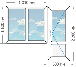 Цены на пластиковые окна ПВХ в домах серии 1605/9 размером 2040x2200