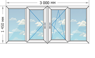 Цены на остекление балконов и лоджий в домах серии II-49 размером 3000x1450