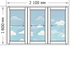 Цены на алюминиевое остекление балконов и лоджий в домах серии П-44К размером 2100x1600