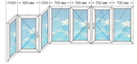 Цены на остекление балконов и лоджий в домах серии И-155 размером 4750x1450