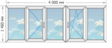 Цены на остекление балконов и лоджий в домах серии П-46М размером 4000x1460