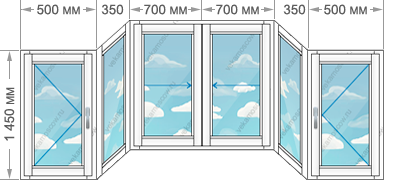 Цены на алюминиевое остекление балконов и лоджий в домах серии И-155 размером 3100x1450