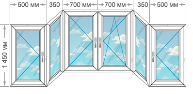 Цены на остекление балконов и лоджий в домах серии И-155 размером 3100x1450