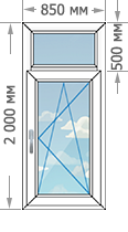 Цены на пластиковые окна ПВХ в домах серии Сталинка размером 850x1500
