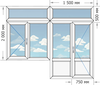Цены на пластиковые окна ПВХ в домах серии Сталинка размером 2800x2200