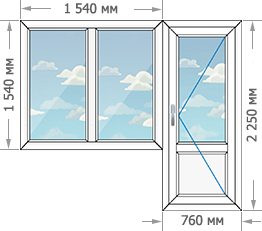 Цены на пластиковые окна ПВХ в домах серии Башня Вулыха размером 2300x2250