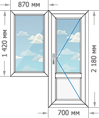 Цены на пластиковые окна ПВХ в домах серии П-46М размером 1570x2180