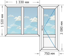 Цены на пластиковые окна ПВХ в домах серии II-49 размером 2080x2080