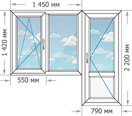 Цены на пластиковые окна ПВХ в домах серии П-30 размером 2240x2200