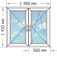 Цены на пластиковые окна ПВХ в домах серии П-47 размером 1460x1420