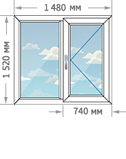 Установка пластиковых окон в домах серии И-209А размером 1480x1520