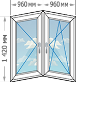 Цены на пластиковые окна ПВХ в домах серии П-44Т размером 1920x1420