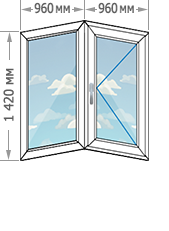 Цены на пластиковые окна ПВХ в домах серии П-44Т размером 1920x1420