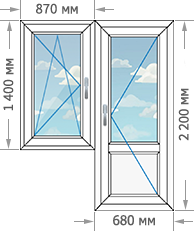Цены на пластиковые окна ПВХ в домах серии П-3 размером 1550x2200