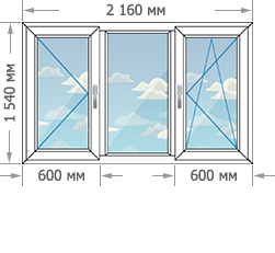 Установка пластиковых окон в домах серии И-700А размером 2160x1540
