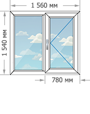 Установка пластиковых окон в домах серии И-700А размером 1560x1540