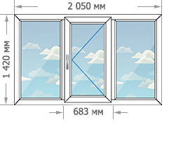 Цены на пластиковые окна ПВХ в домах серии П-46 размером 2049x1420