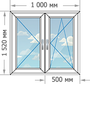 Установка пластиковых окон в домах серии II-68-03 размером 1000x1520
