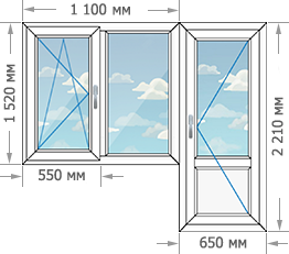 Цены на пластиковые окна ПВХ в домах серии II-68-03 размером 1750x2210