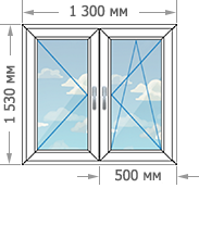 Цены на пластиковые окна ПВХ в домах серии 1-510 размером 1300x1530