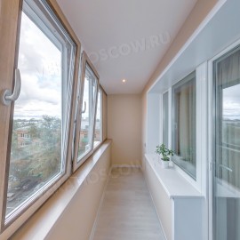Теплое остекление Veka Softline и заменой балконных дверей